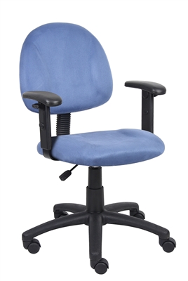 Boss Office Products DX Posture Office Chair with Adjustable Arms in Blue