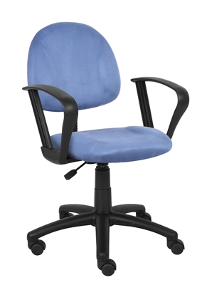 Boss Office Products DX Posture Office Chair with Adjustable Arms in Blue